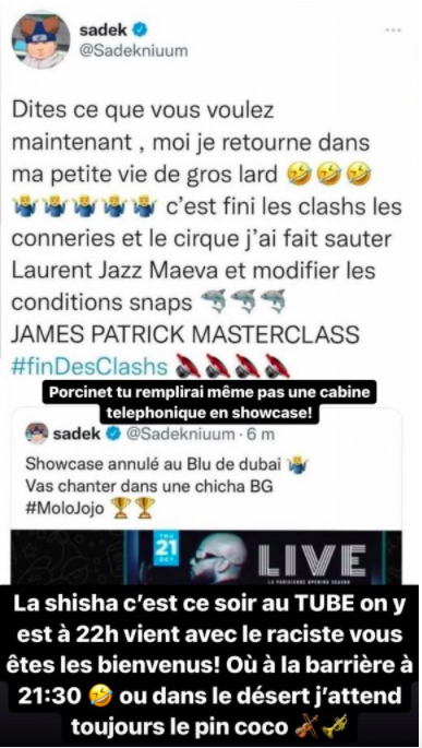 Booba insulte La Fouine sur Instagram