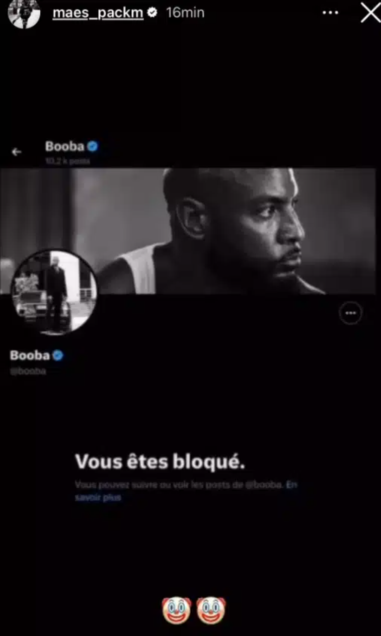 Booba Bloque Maes Sur Les R Seaux