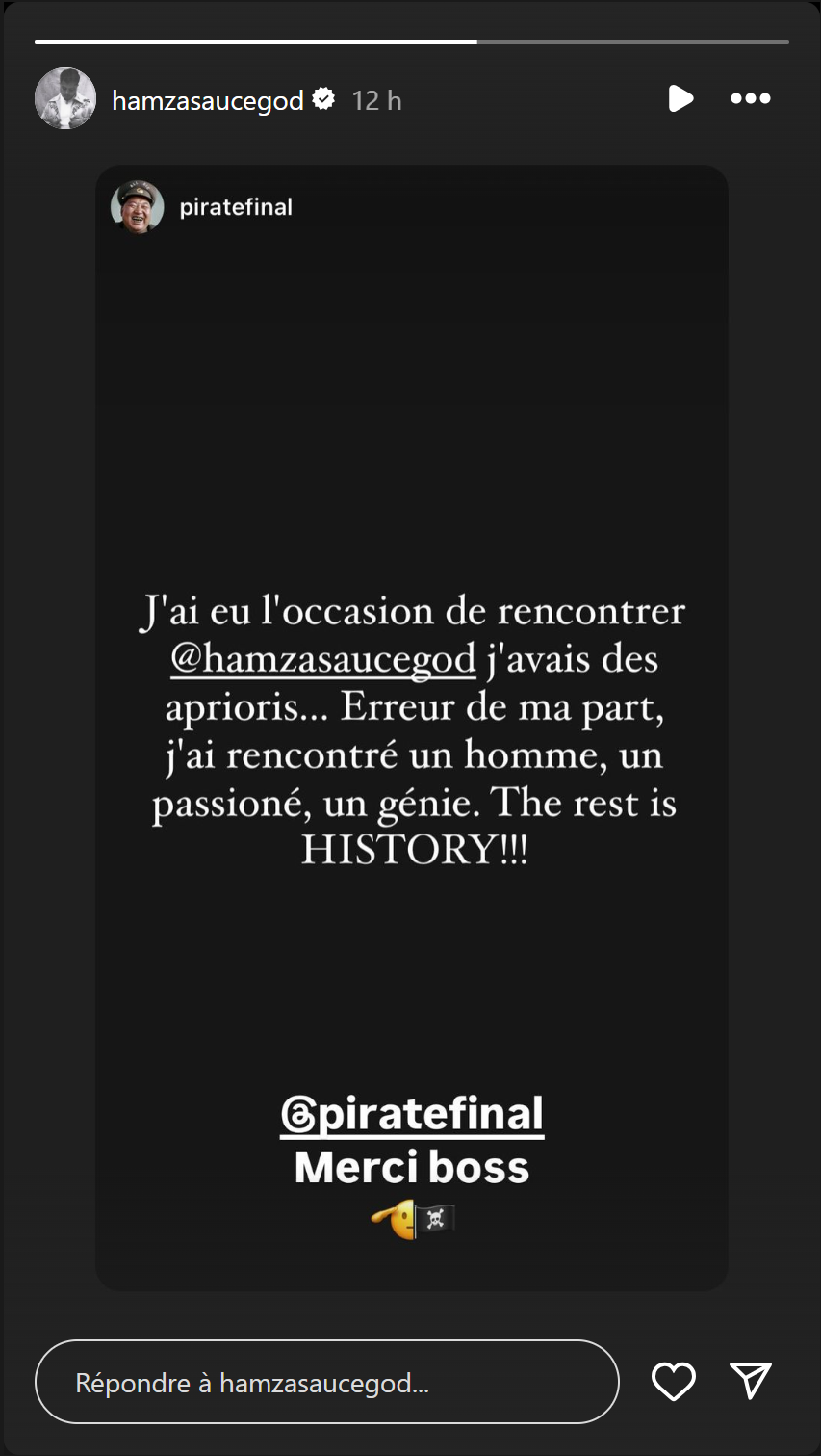 Booba rend hommage à Hamza : 