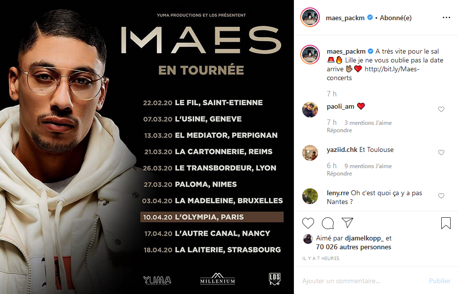 Maes : Les Dates De Sa Tournée