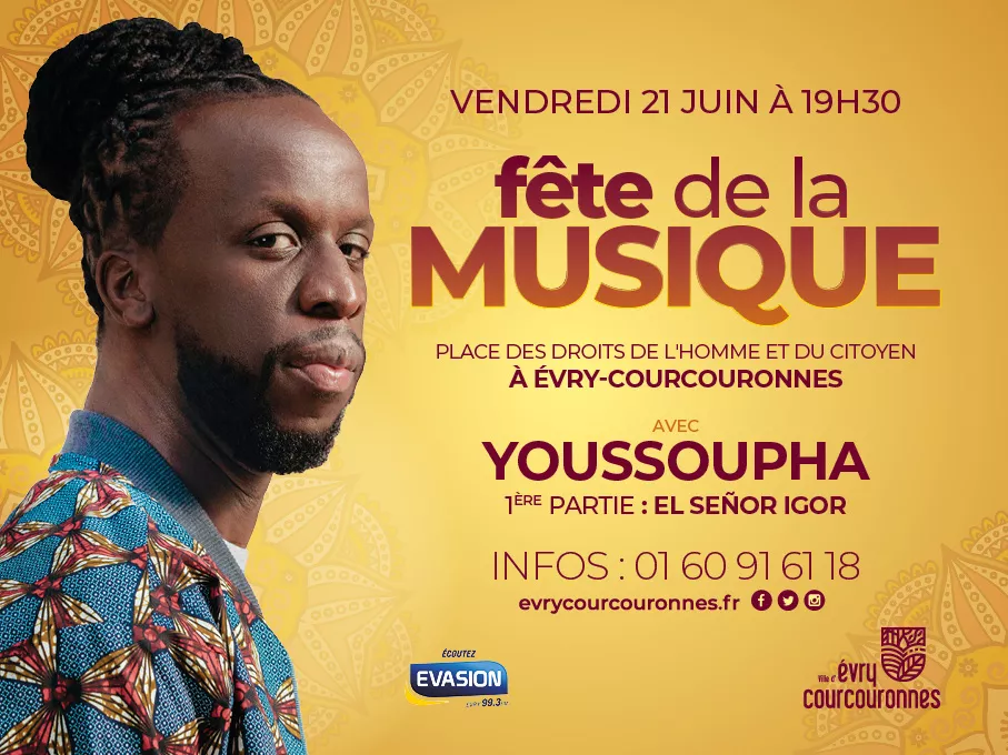 Youssoupha à la Fête de la Musique d'Evry-Courcouronnes