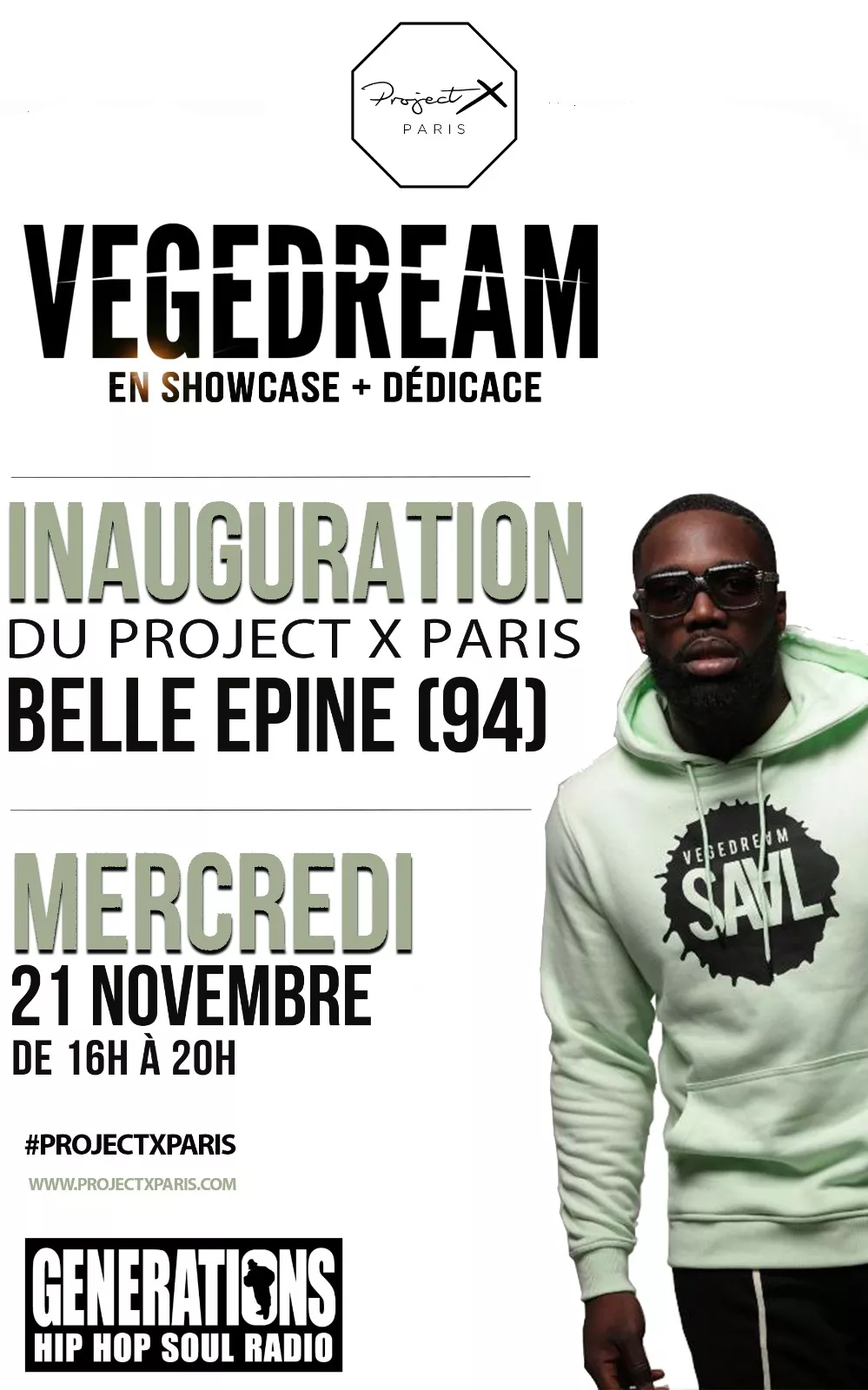 Vegedream sera présent pour l'inauguration du Projet X Paris Belle Epine !