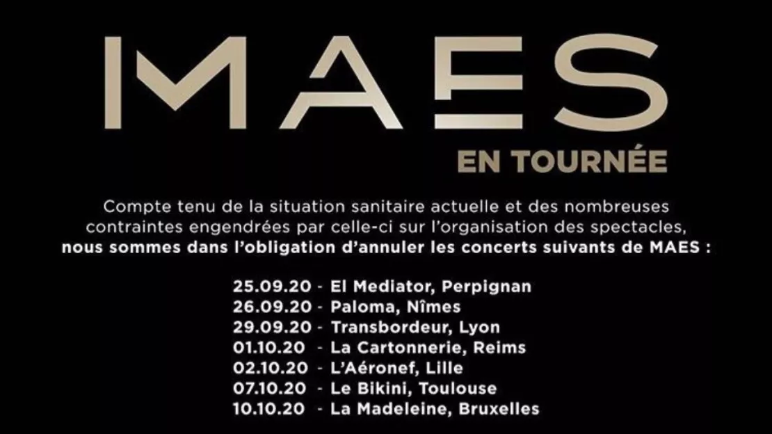 MAES : La tournée du rappeur annulée !