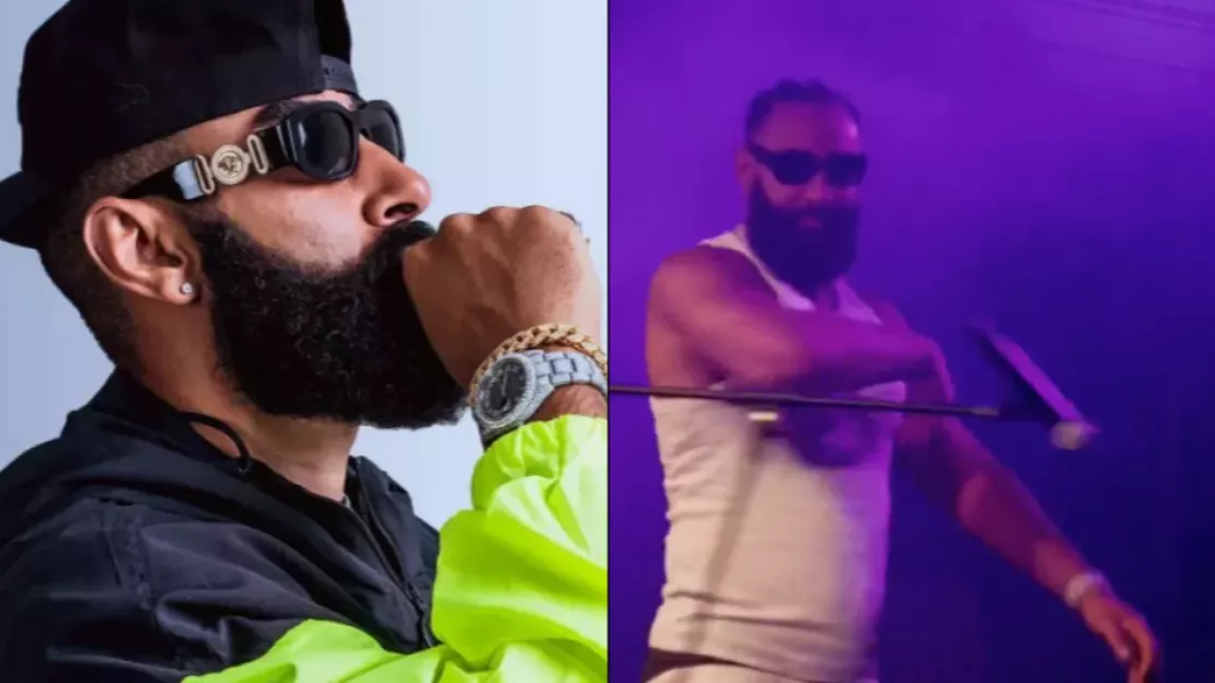 "Ca me casse les cou*****" : La Fouine s'énerve et casse un micro en plein concert !