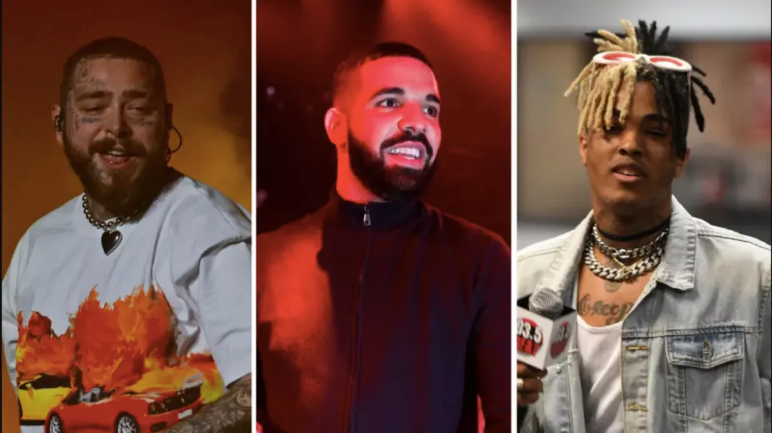 Drake, Post Malone, XXXtentatcion, Travis Scott dominent le classement des morceaux de rap les plus écoutés de Spotify