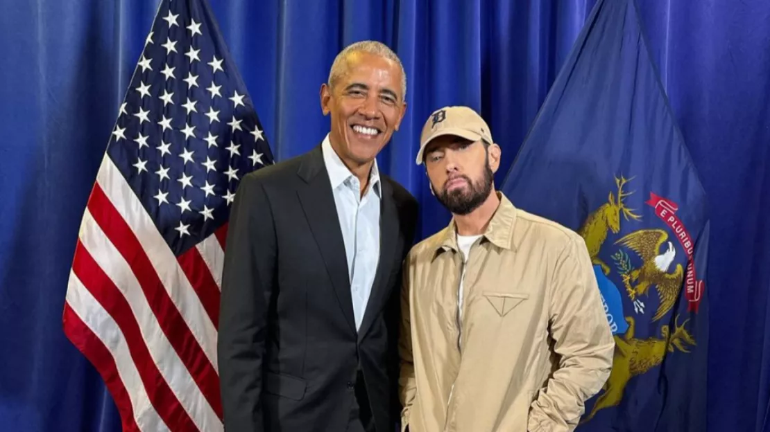 "Faire entendre nos voix" Eminem lève le poing pour Kamala Harris !