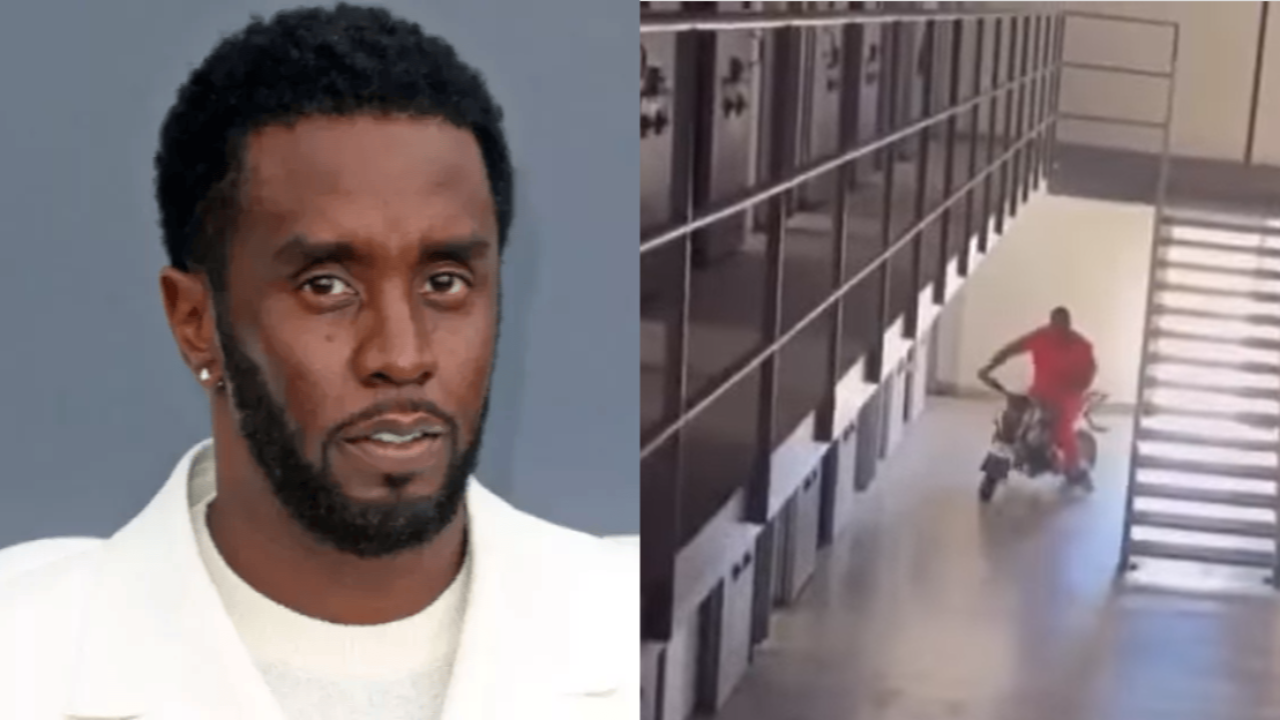 La scène surréaliste de Diddy en prison... avec une moto ! La scène surréaliste de Diddy en prison... avec une moto !