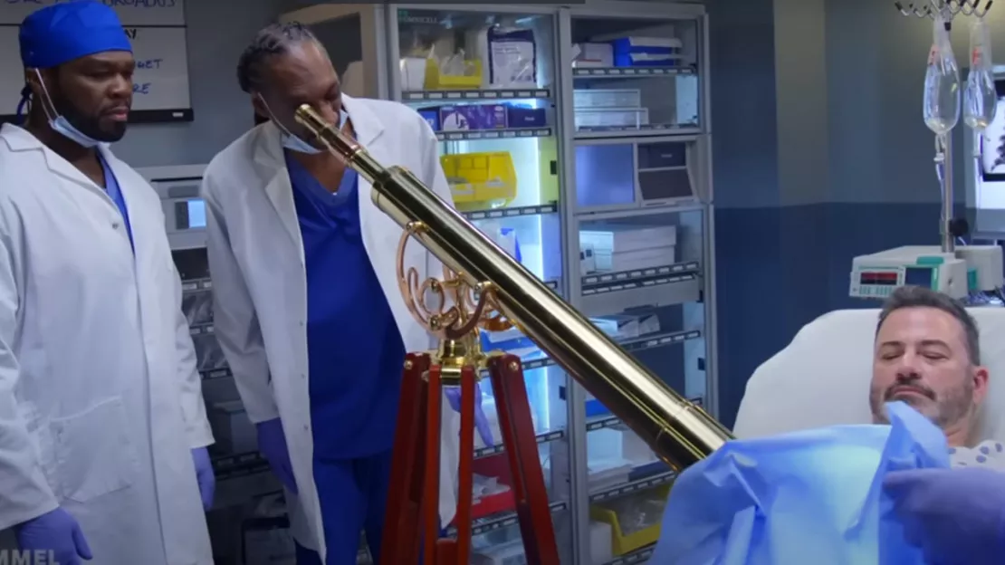 Eminem, 50 Cent, Dr. Dre et Snoop Dogg déguisés en infirmiers chez Jimmy Kimmel