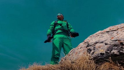 Bouss en mode alpiniste sur "Everest"